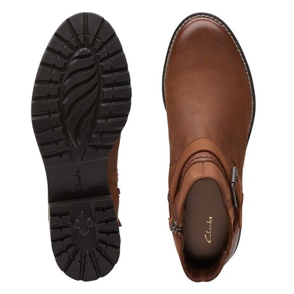 Clarks Womens Clarkwell Strap Brown Boots (NWT) - Picture 6 of 6